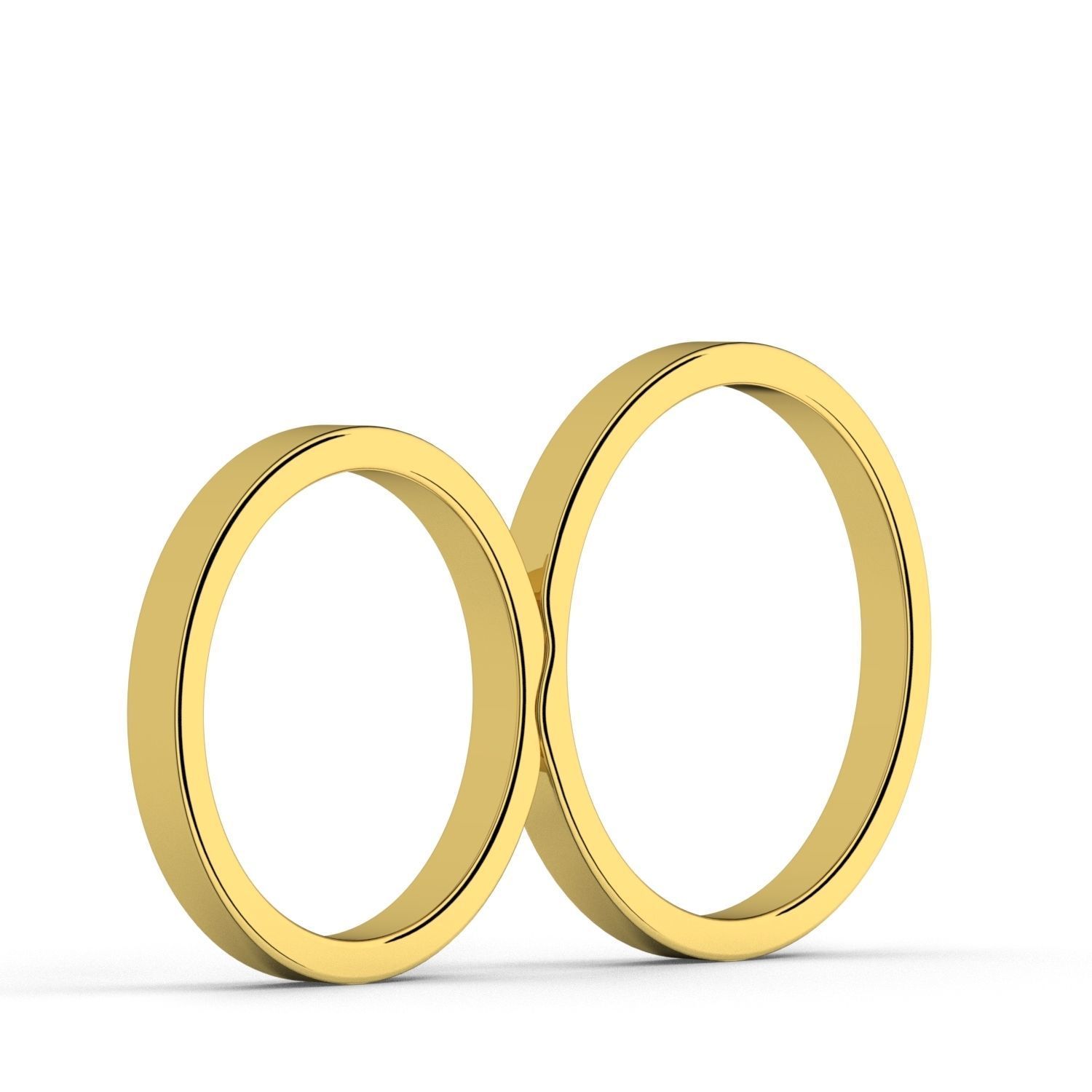 Set of 22 embracing or completing wedding bands  3D print model_1