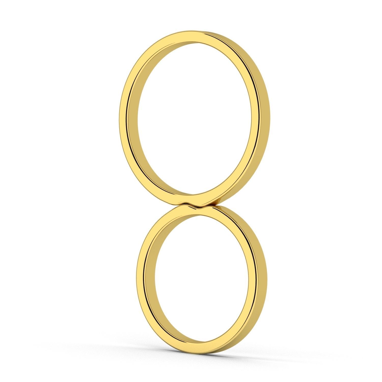 Set of 22 embracing or completing wedding bands  3D print model_3