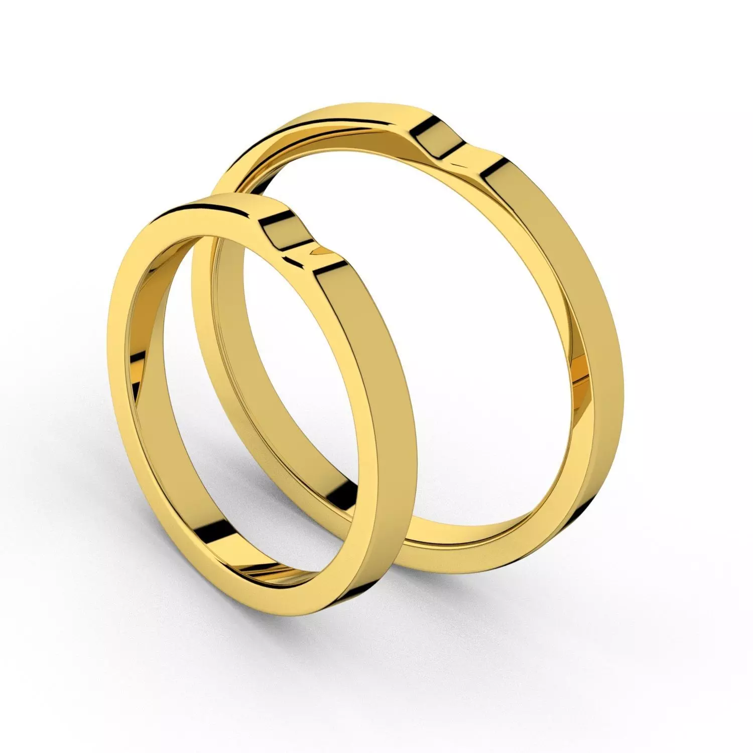 Set of 22 embracing or completing wedding bands  3D print model_0