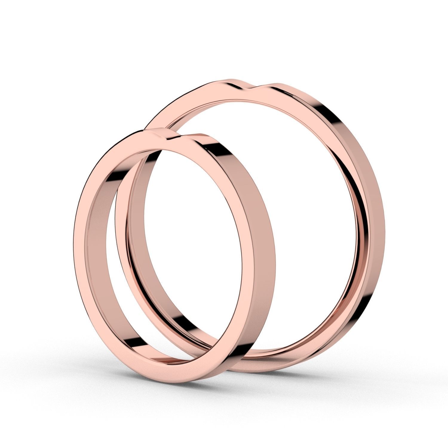 Set of 22 embracing or completing wedding bands  3D print model_5