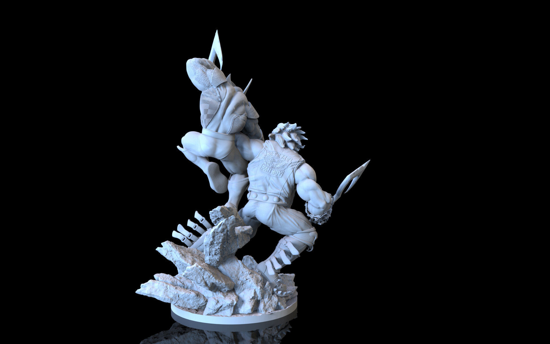 Lobo Vs Wolverine STL 3d printing Crossover fanart by CG Pyro 3D print model_9