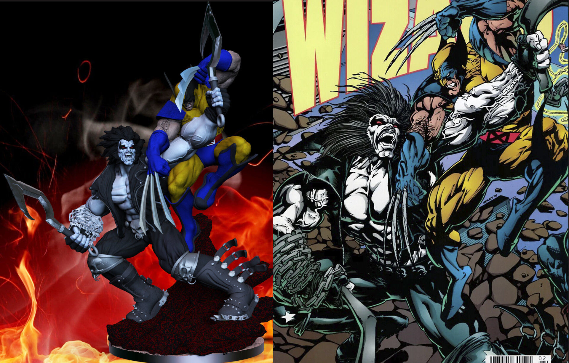 Lobo Vs Wolverine STL 3d printing Crossover fanart by CG Pyro 3D print model_6