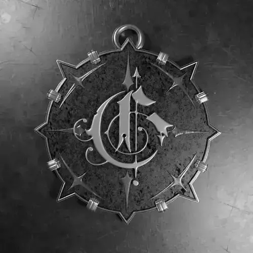 Medallion with letter G 3D printable model 3D print model
