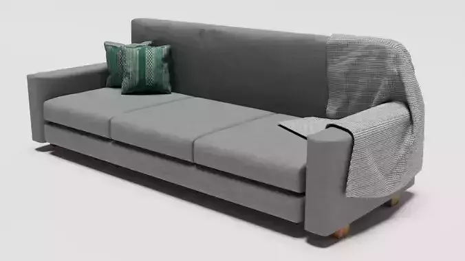 gray cotton sofa