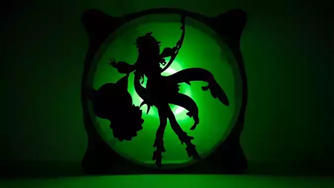 Genshin Impact Collei PC fan cover  3D print model