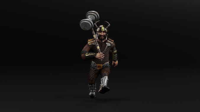 Dwarf Low-poly 3D model