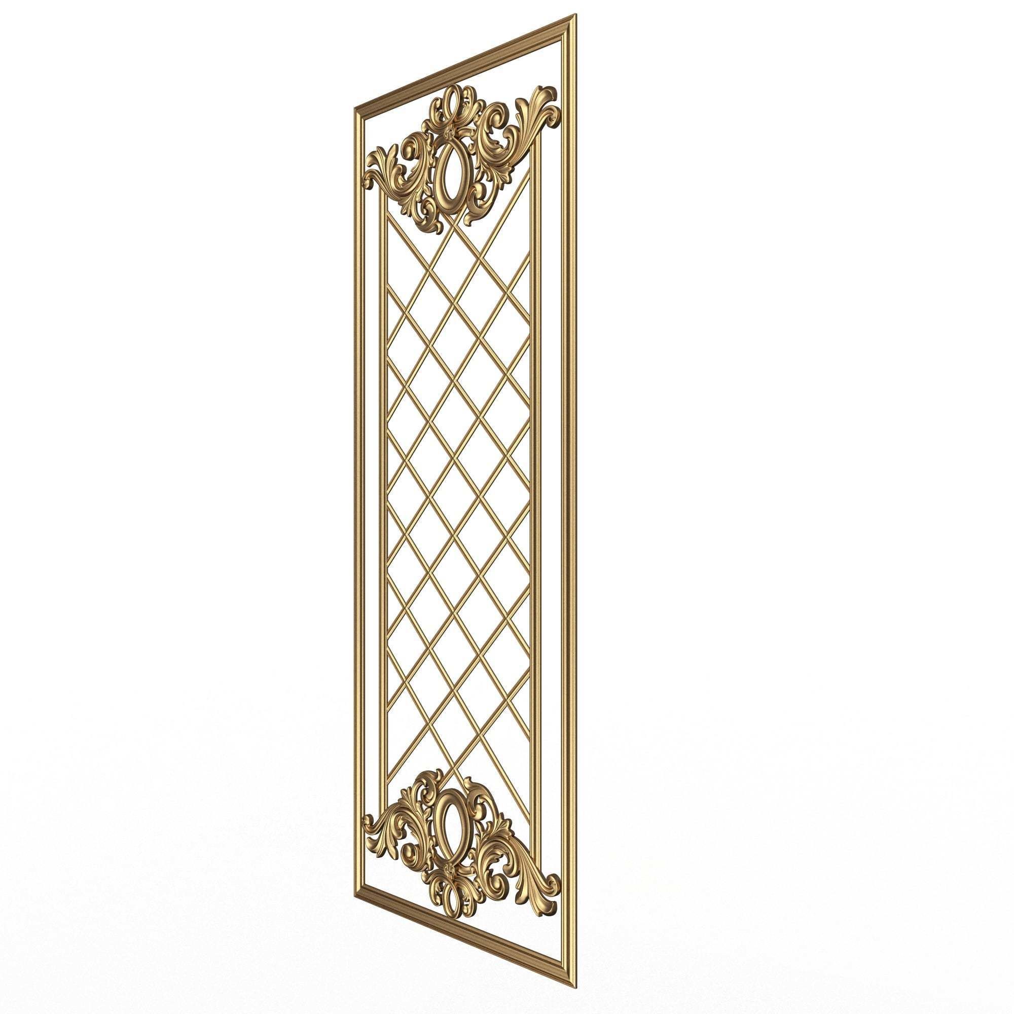 Boiserie Carved Decoration Panel 016 Low-poly 3D model_2