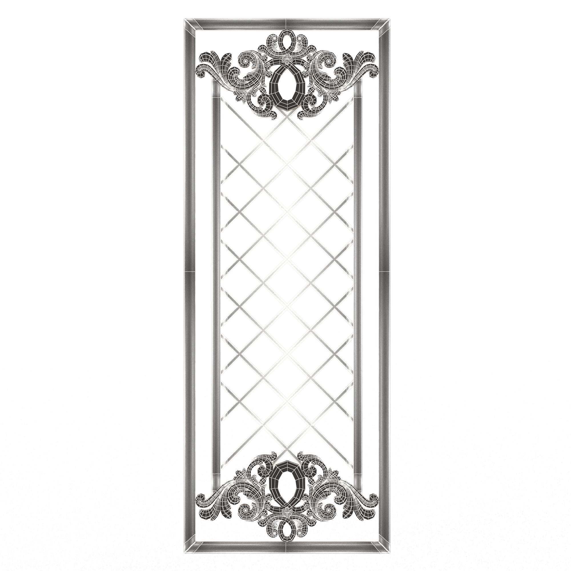 Boiserie Carved Decoration Panel 016 Low-poly 3D model_6