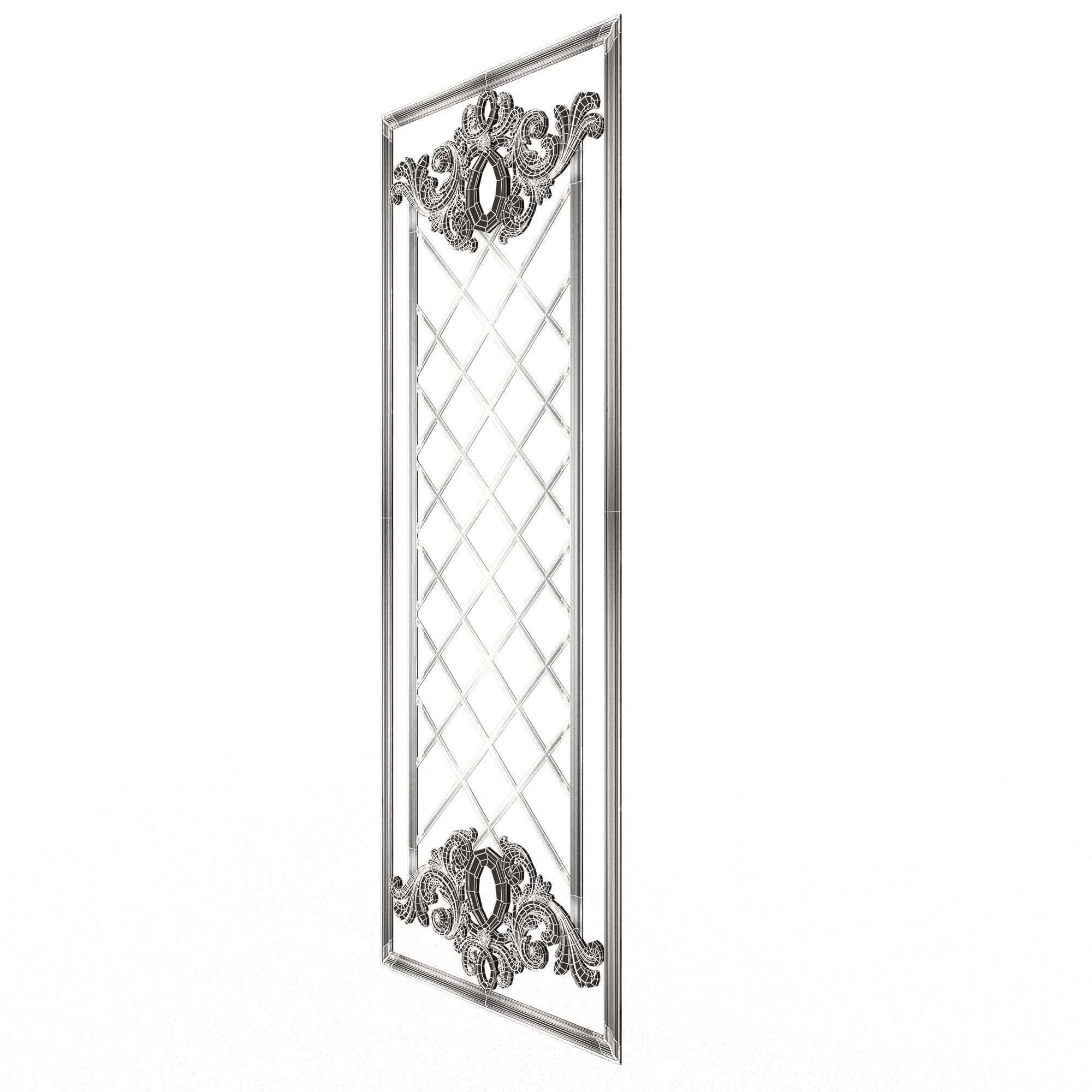 Boiserie Carved Decoration Panel 016 Low-poly 3D model_8