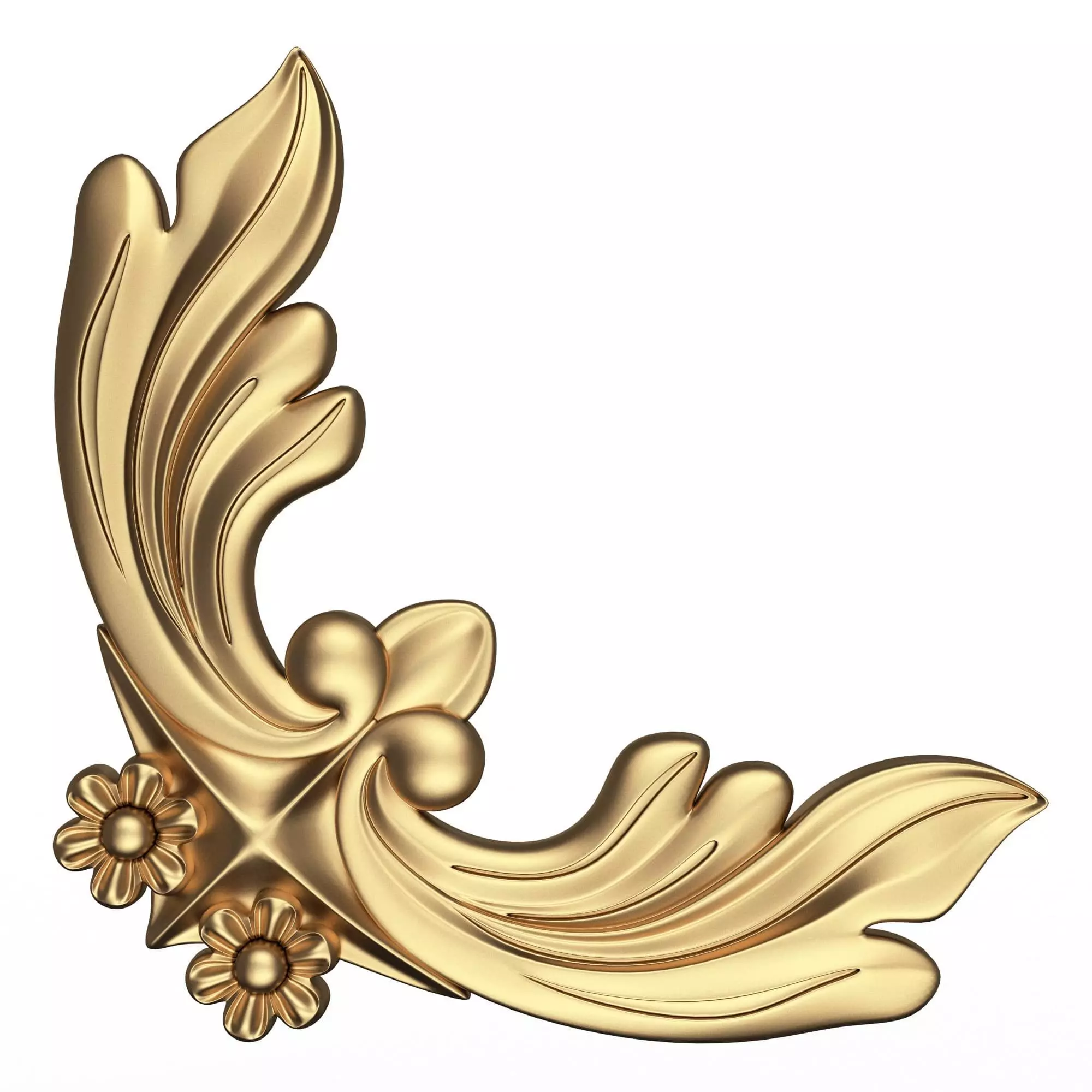 Corner Carved Plaster Molding Decoration 026 Low-poly 3D model