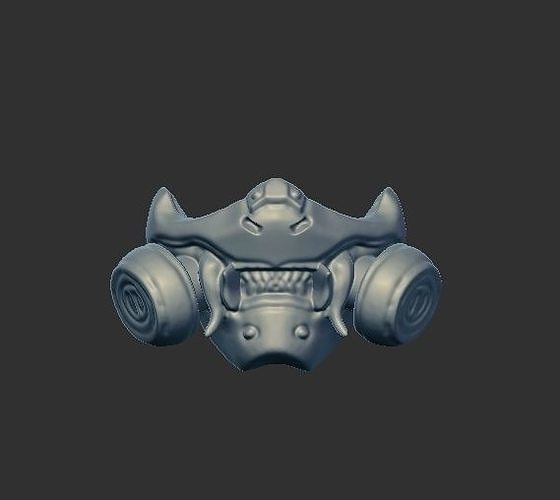 Cyber Oni Mask Scan for Toys 3D print model