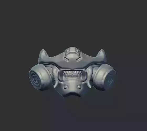 Cyber Oni Mask Scan for Toys