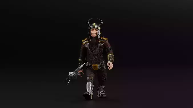 Dwarf Low-poly 3D model