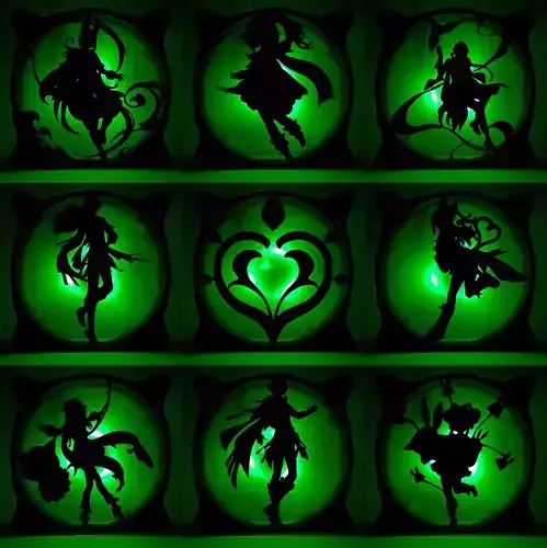 Genshin Impact Characters Dendro PC fan cover  3D Model Collection