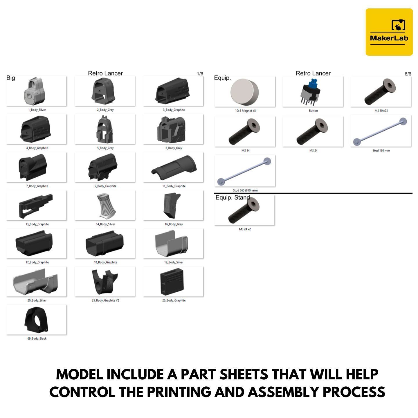 Retro Lancer - Gears of War - STL CAD bundle - Commercial Use 3D print model_10