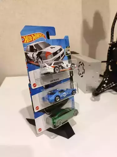 Display stand for packaged Hot Wheels cars 3D print model