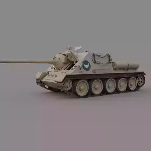 SU-100 Tank destroyer Egypt Free 3D model