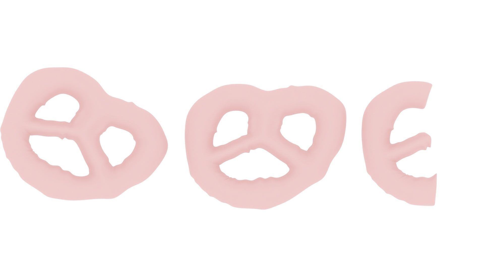 Strawberry Yogurt Covered Mini Pretzel Crackers 3D model_5