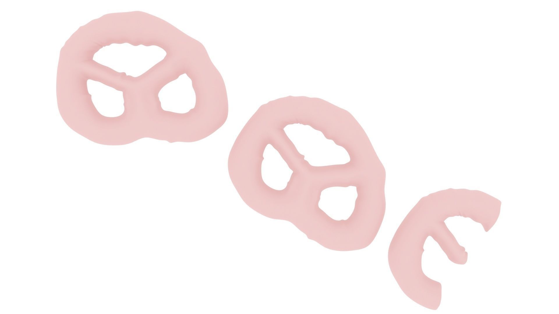 Strawberry Yogurt Covered Mini Pretzel Crackers 3D model_4