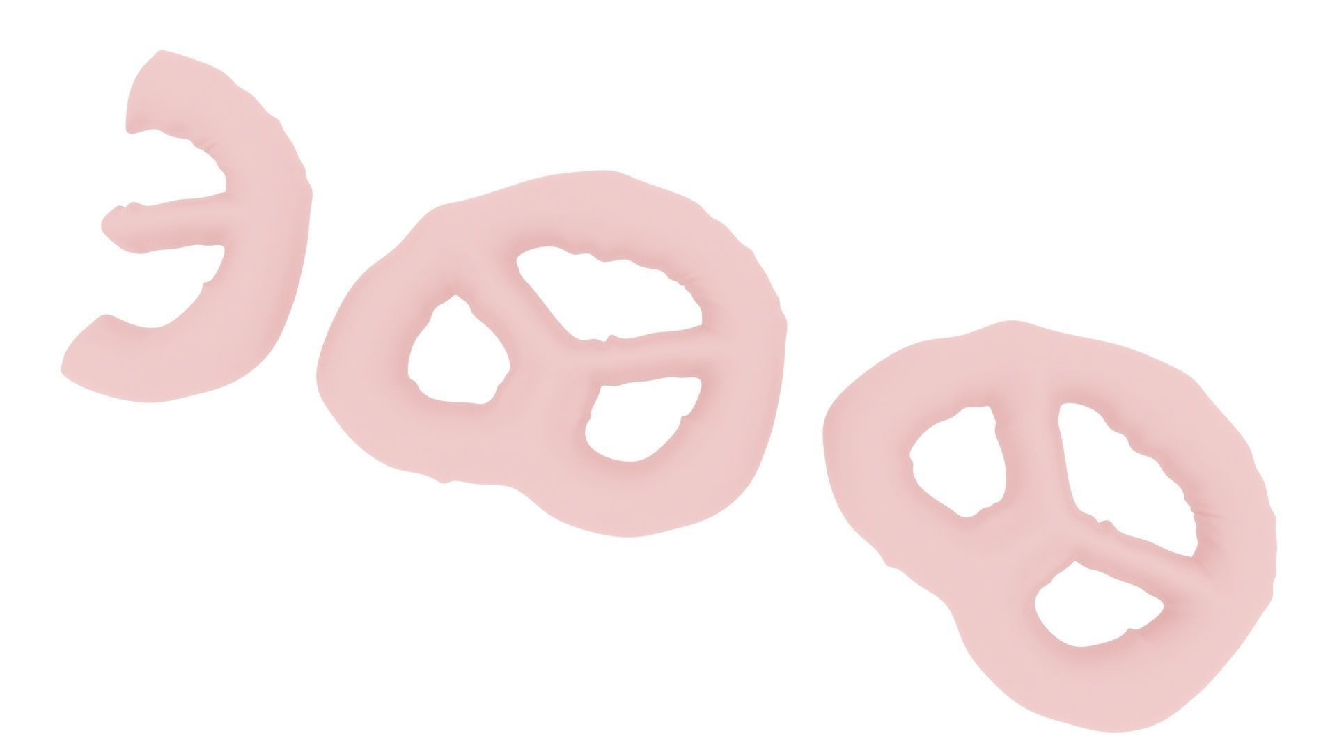 Strawberry Yogurt Covered Mini Pretzel Crackers 3D model_3