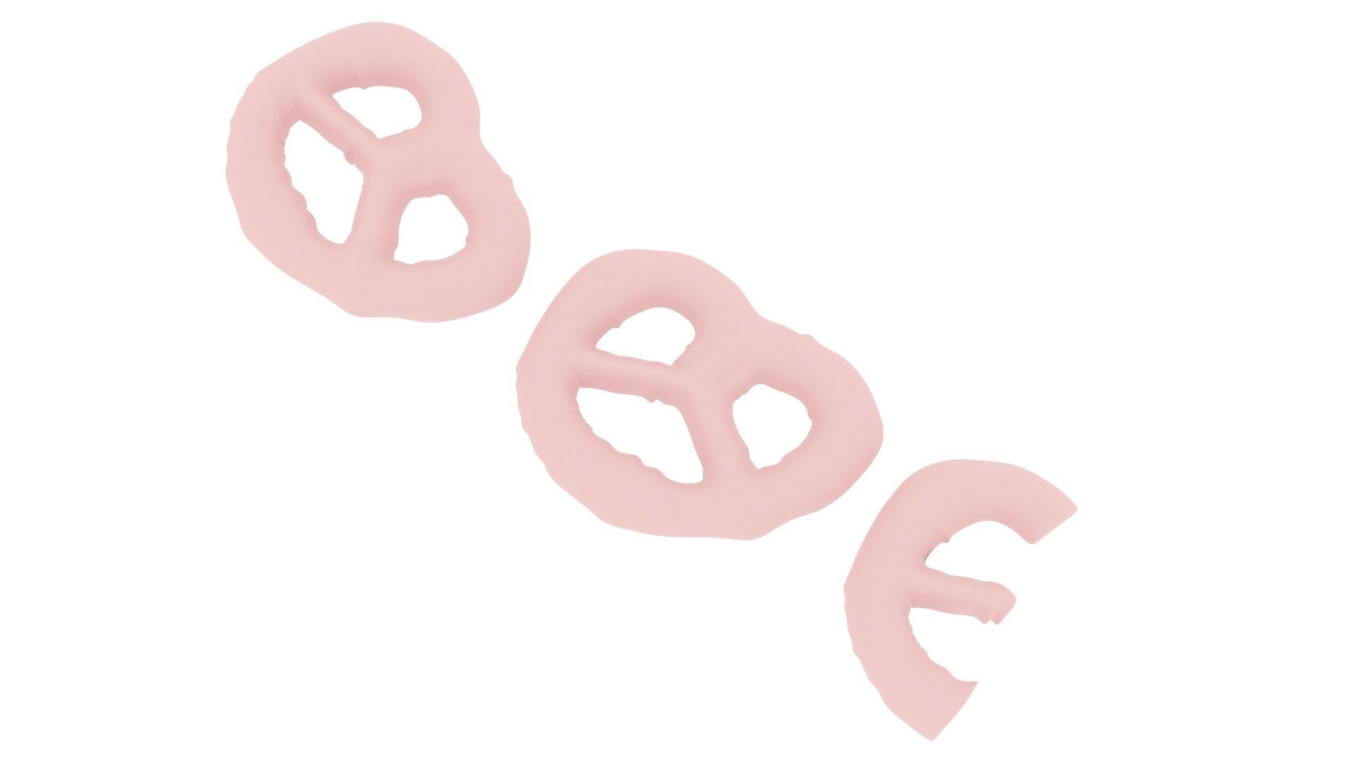 Strawberry Yogurt Covered Mini Pretzel Crackers 3D model_1