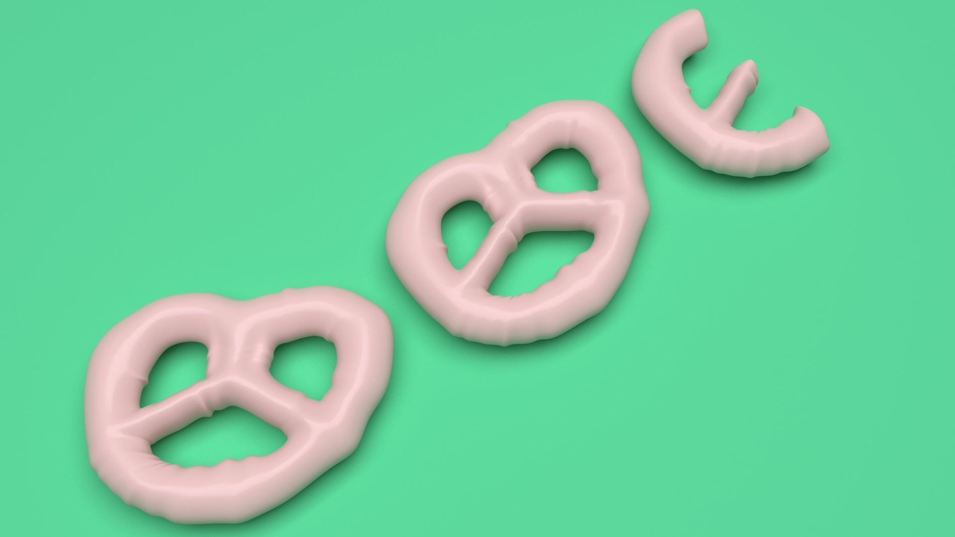 Strawberry Yogurt Covered Mini Pretzel Crackers 3D model_13
