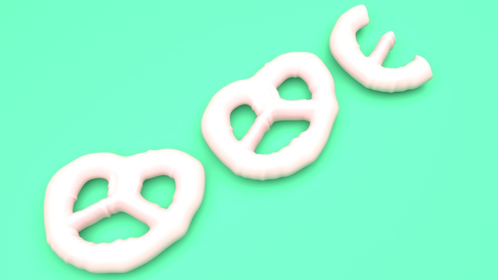 Strawberry Yogurt Covered Mini Pretzel Crackers 3D model_11