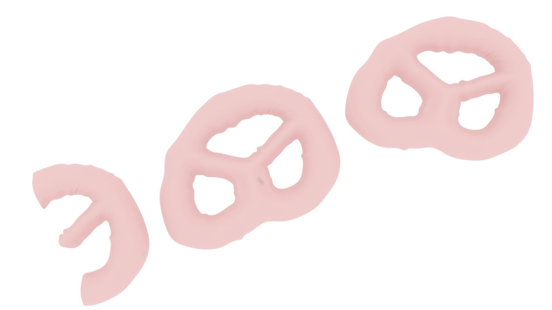Strawberry Yogurt Covered Mini Pretzel Crackers 3D model_2