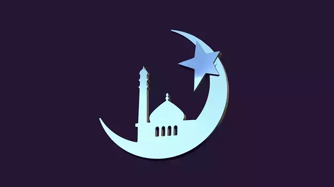Mosque moon and star master model for casting 3D print model