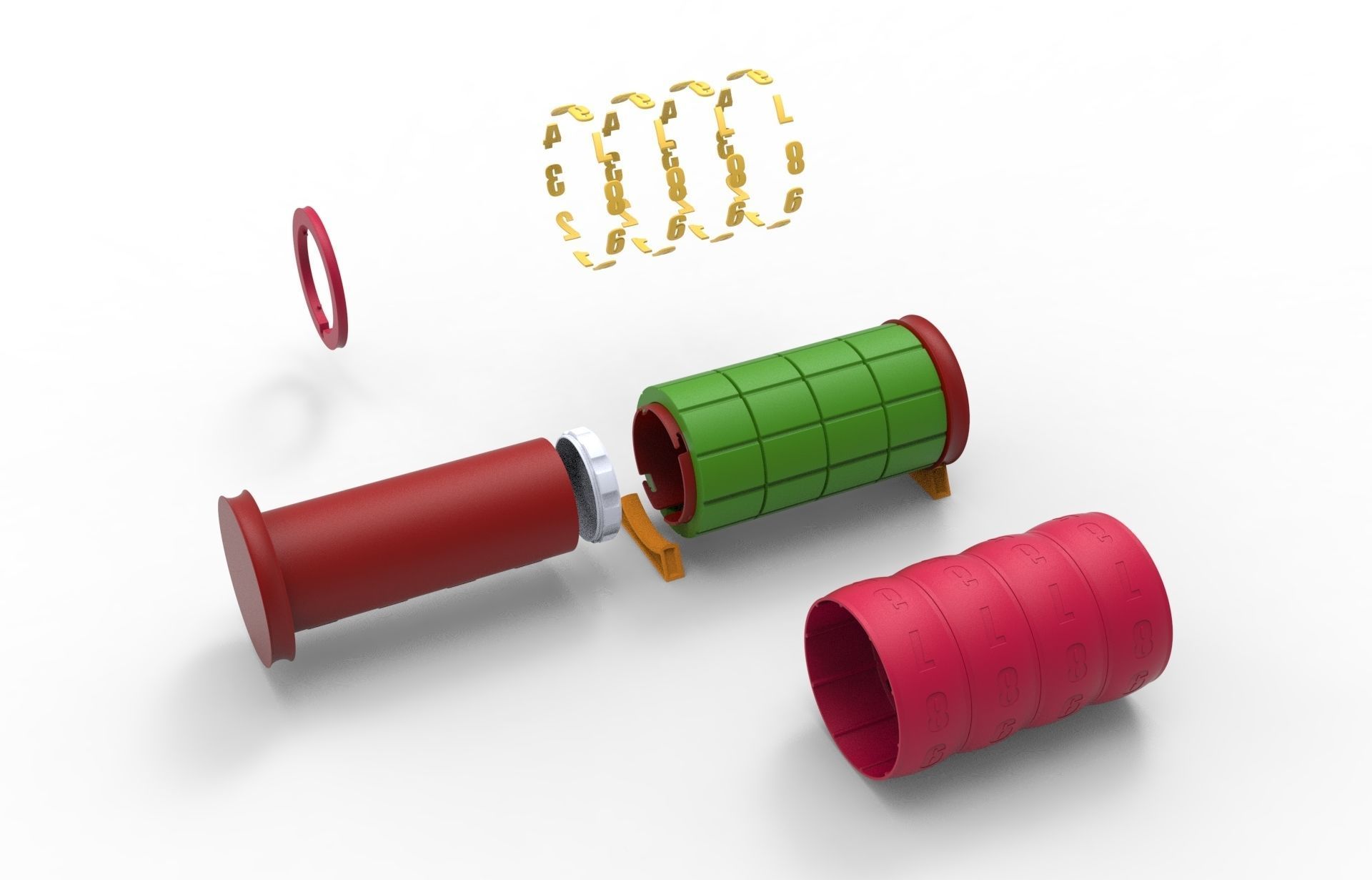 combination cylindrical lock 3D print model_14