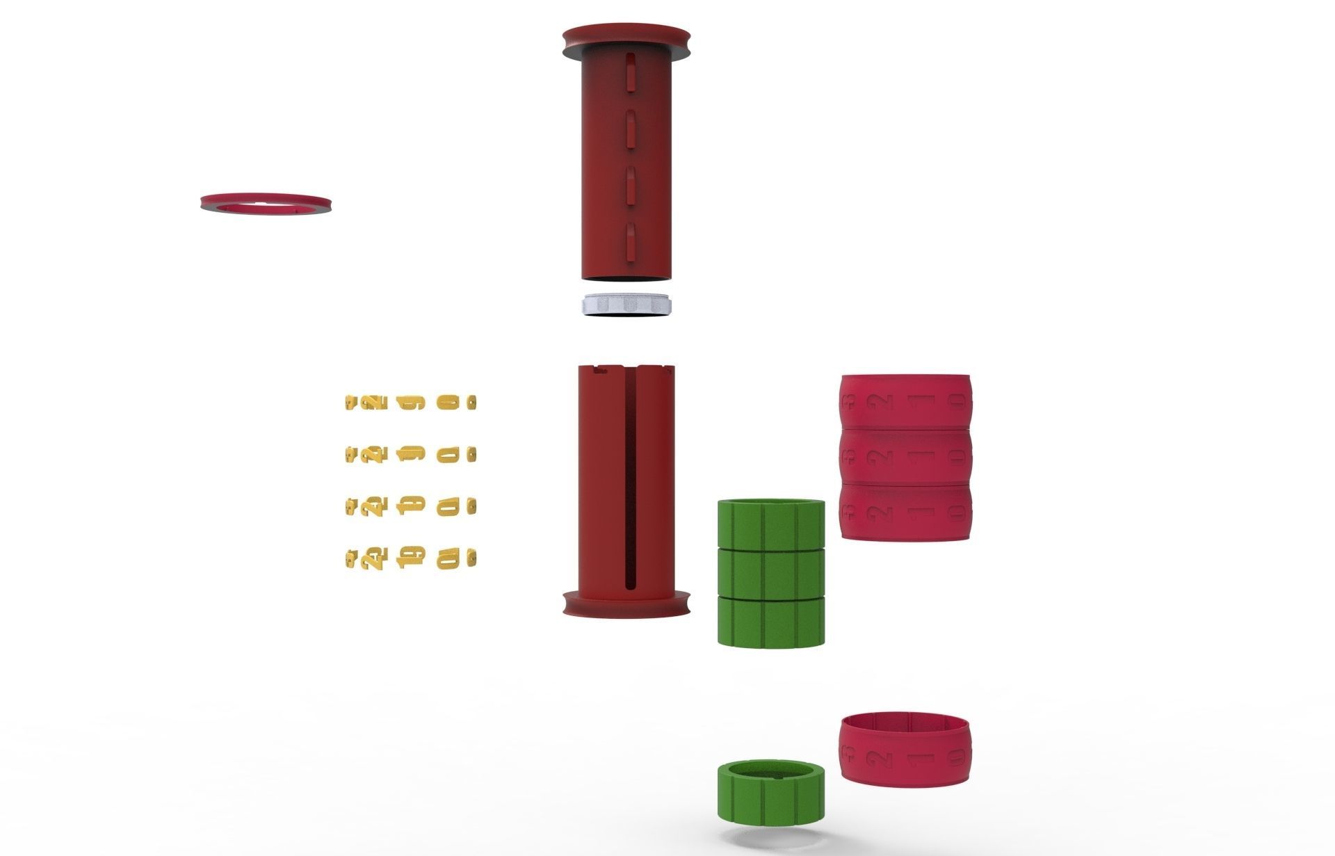 combination cylindrical lock 3D print model_17