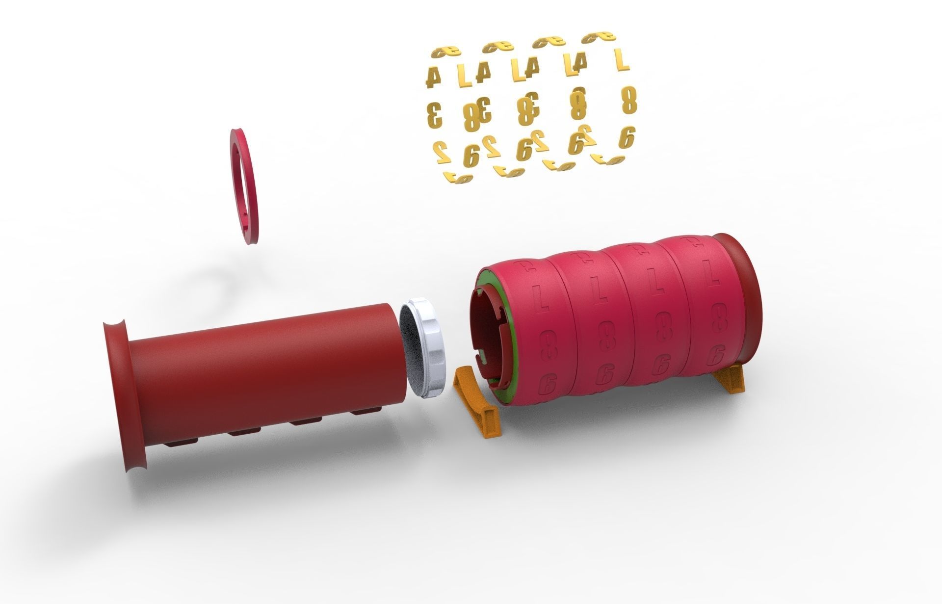 combination cylindrical lock 3D print model_13