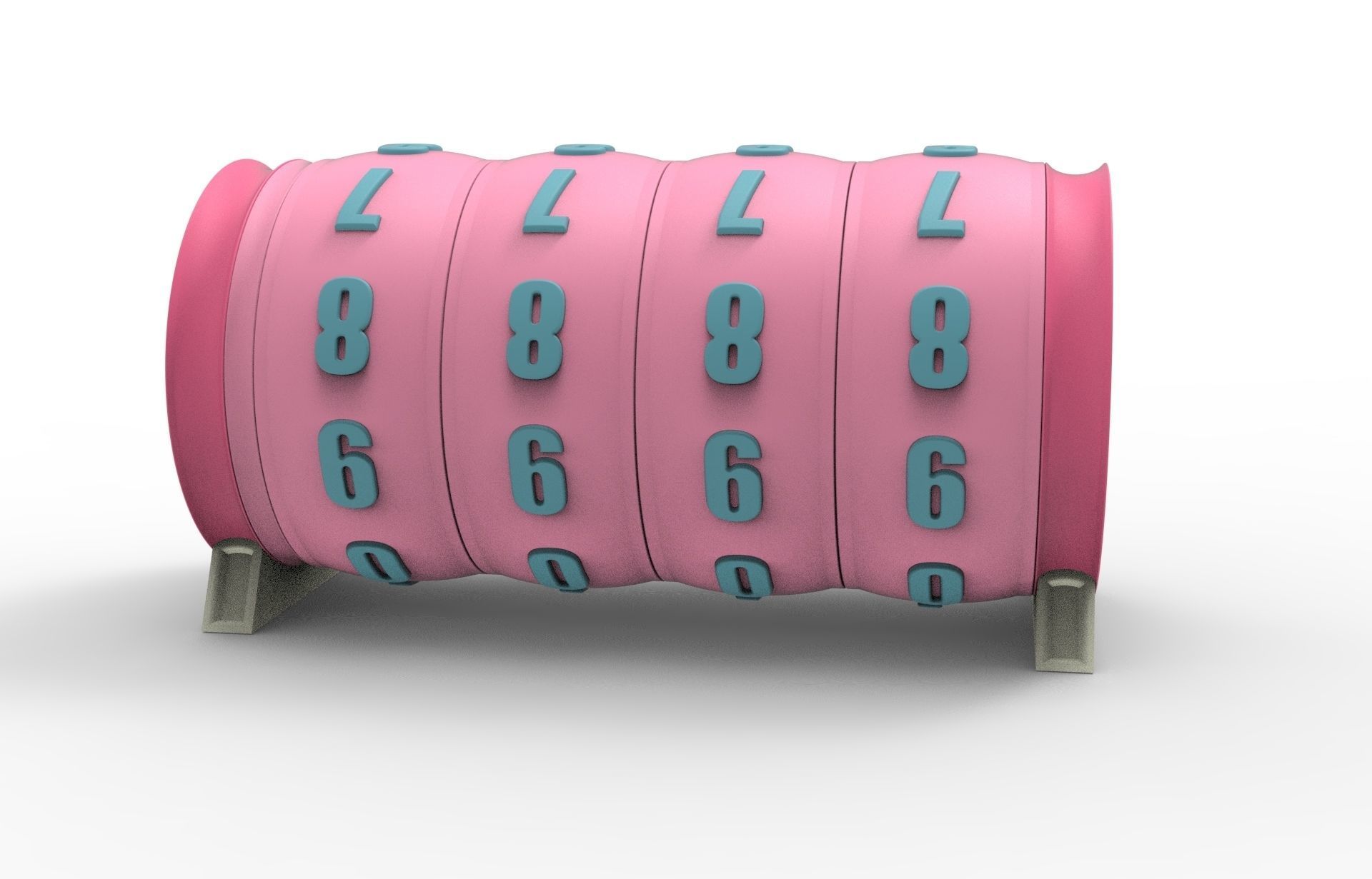 combination cylindrical lock 3D print model_19