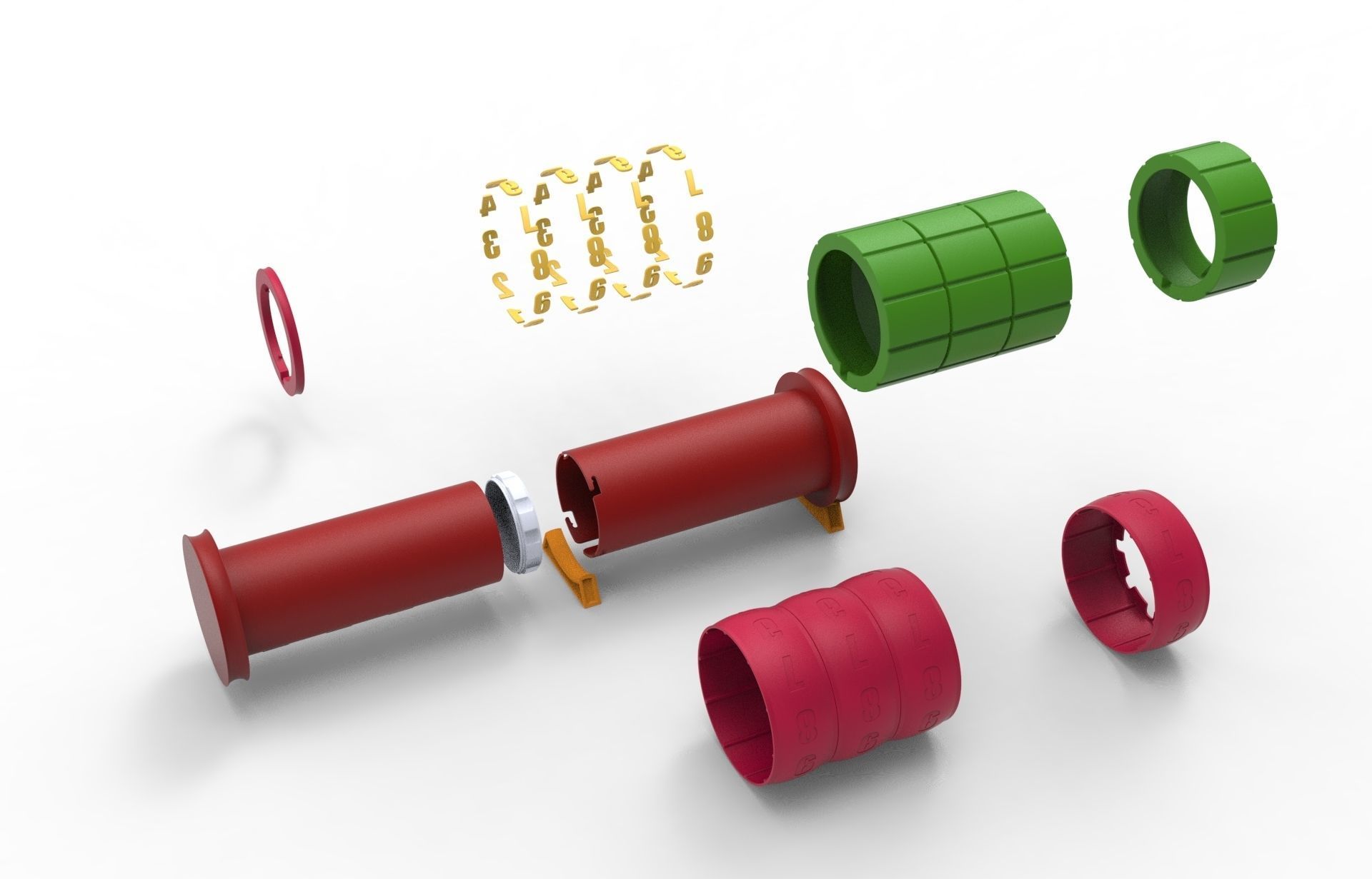 combination cylindrical lock 3D print model_15