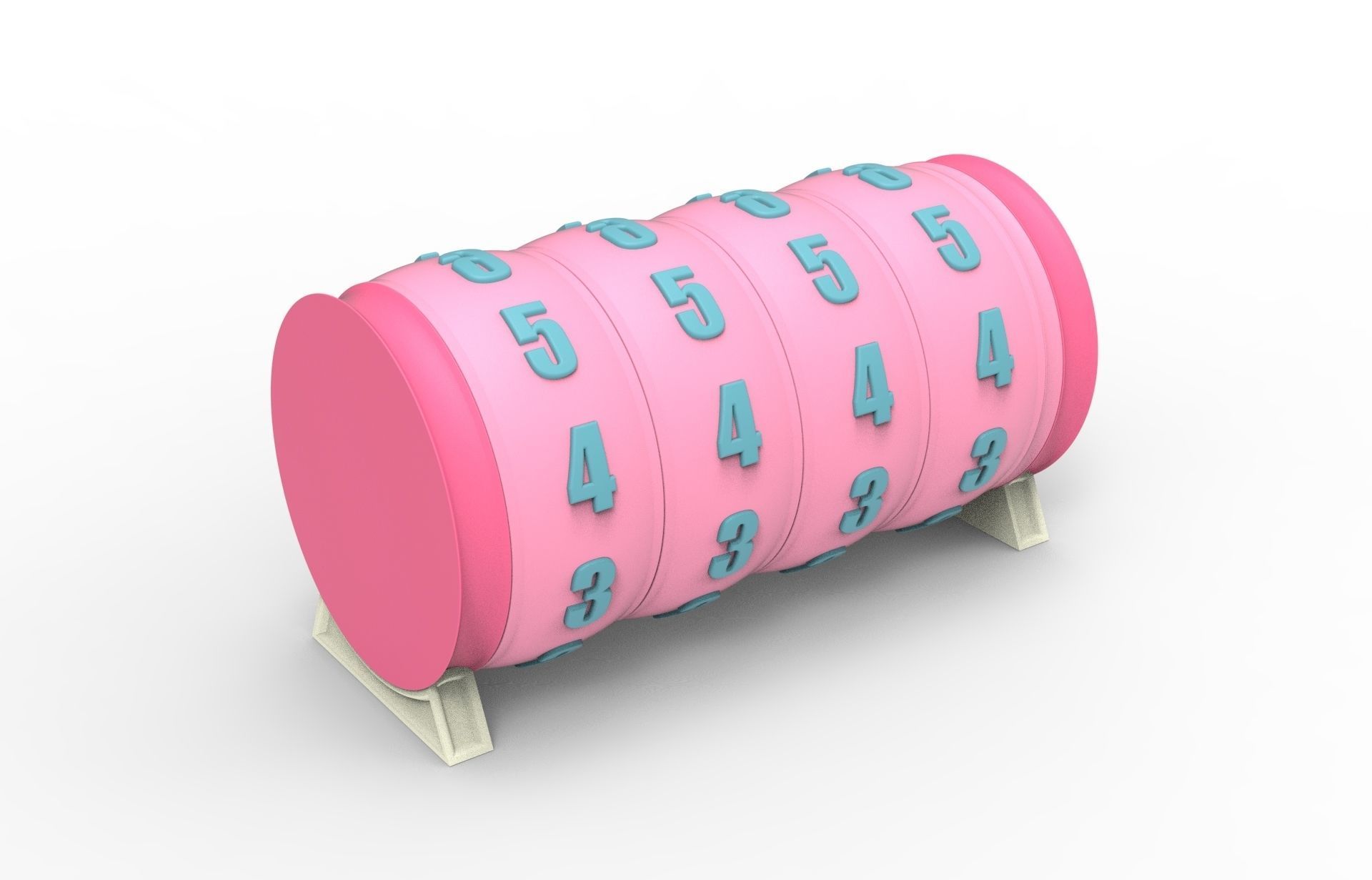 combination cylindrical lock 3D print model_25