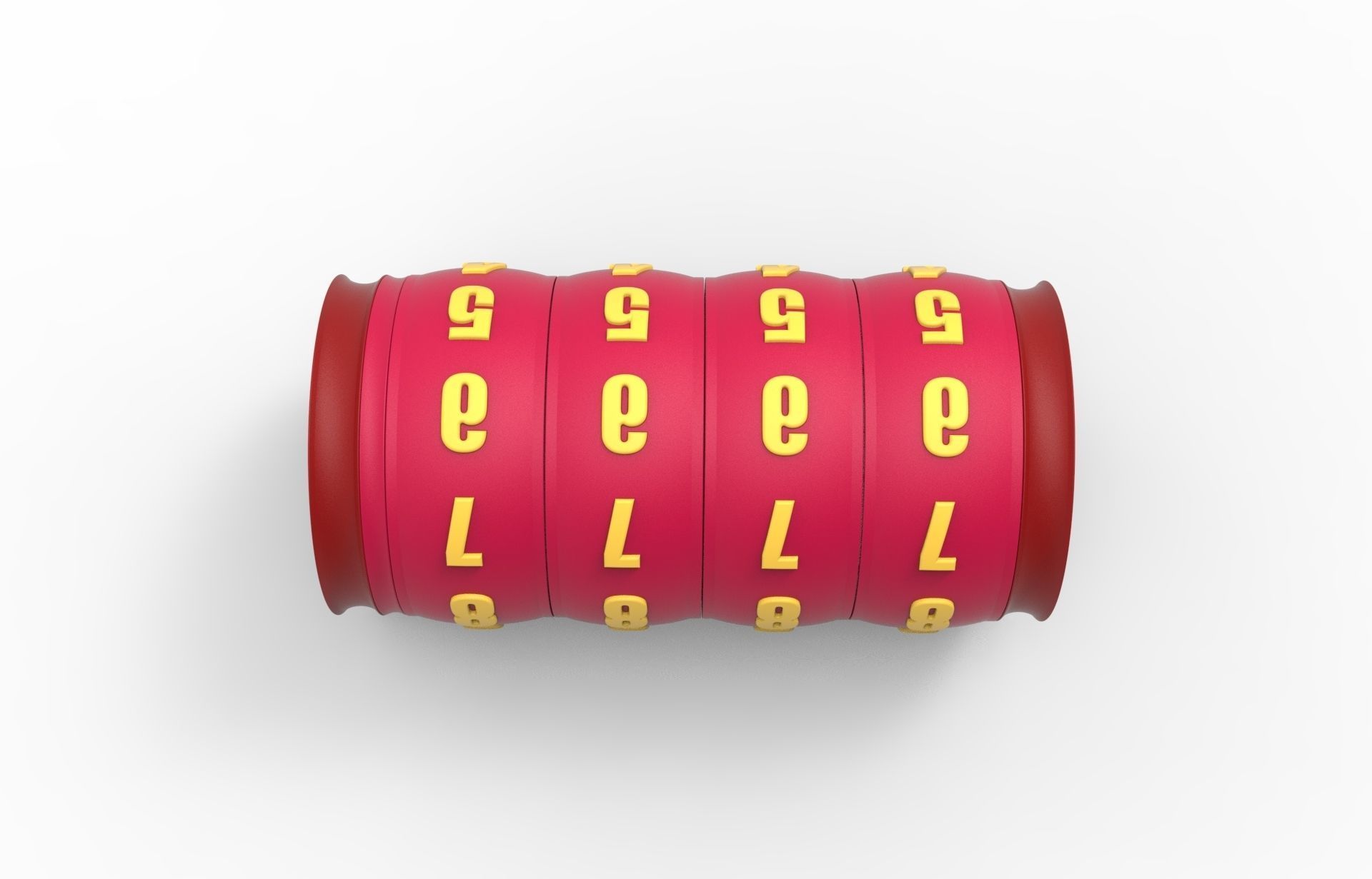 combination cylindrical lock 3D print model_9