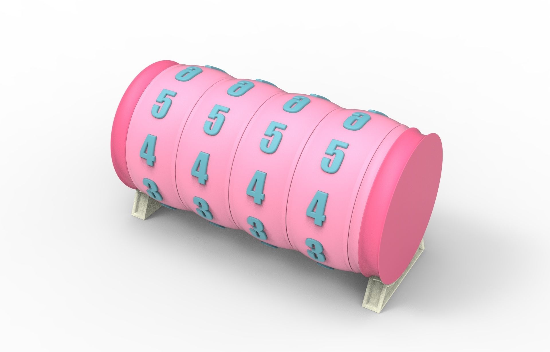combination cylindrical lock 3D print model_23