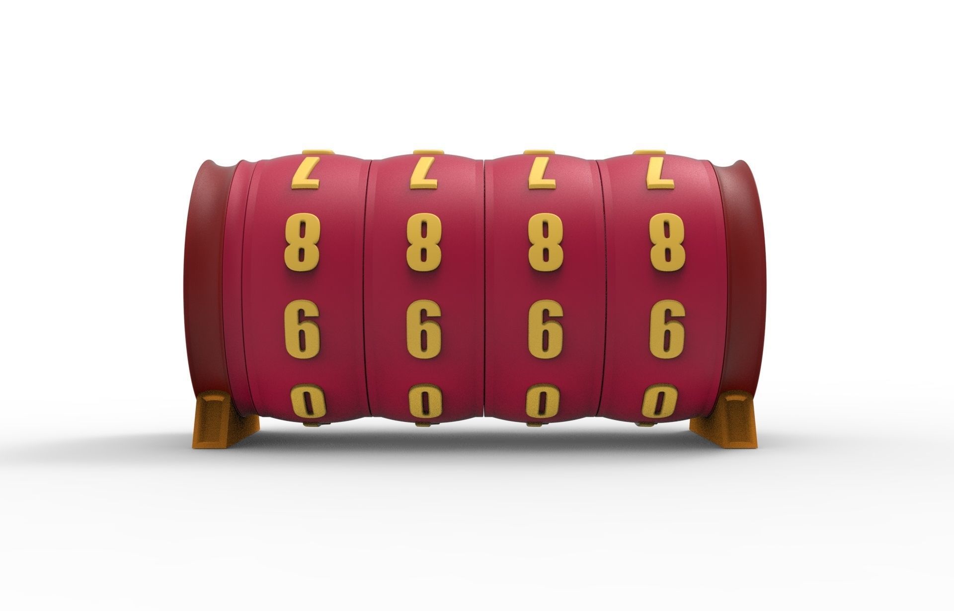 combination cylindrical lock 3D print model_6