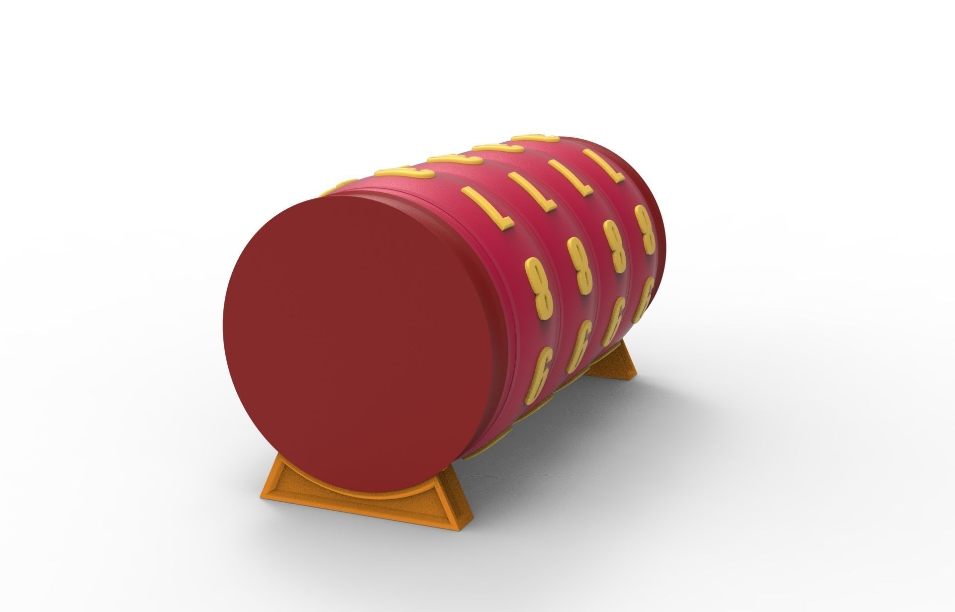 combination cylindrical lock 3D print model_8