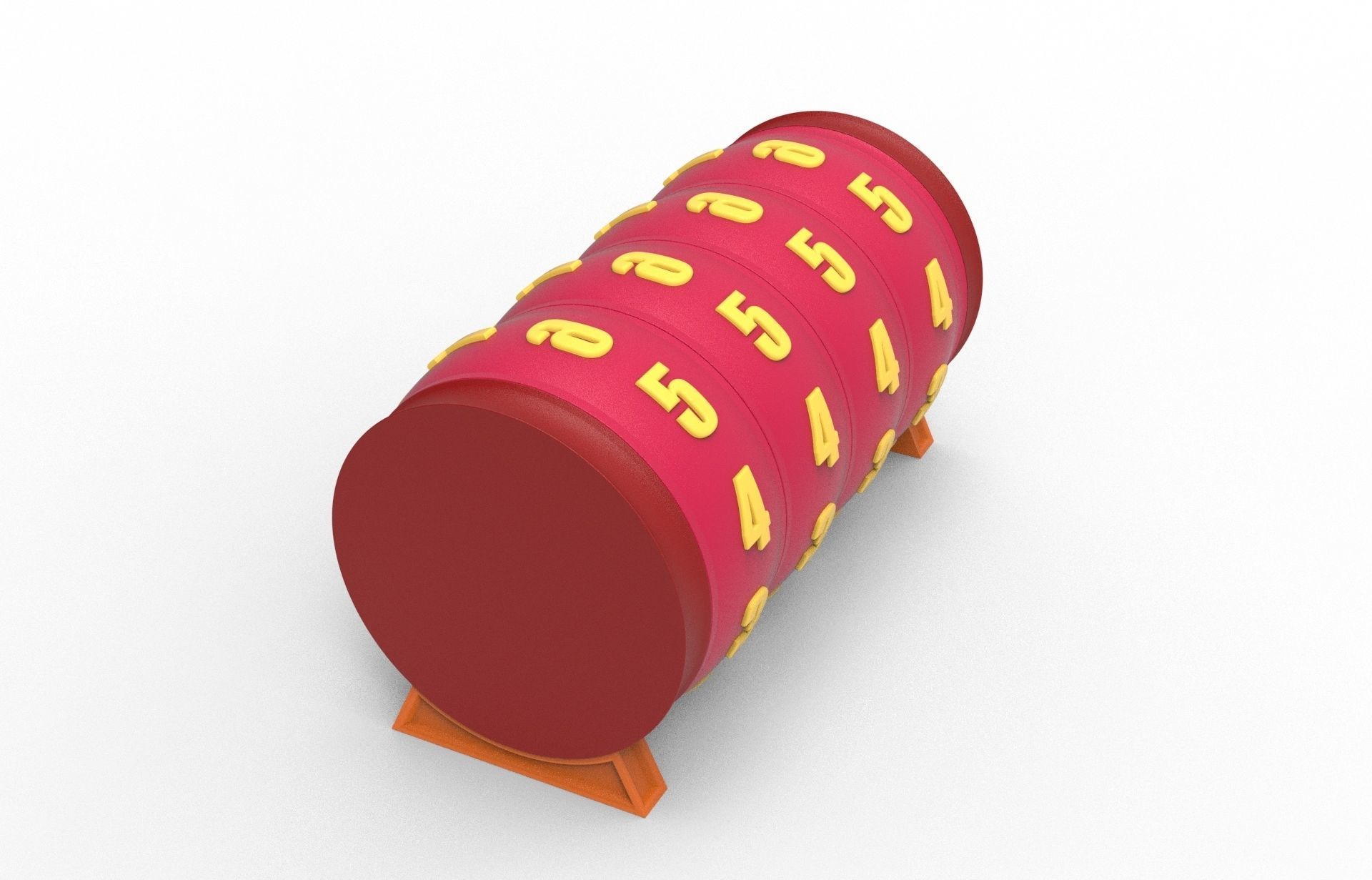 combination cylindrical lock 3D print model_4