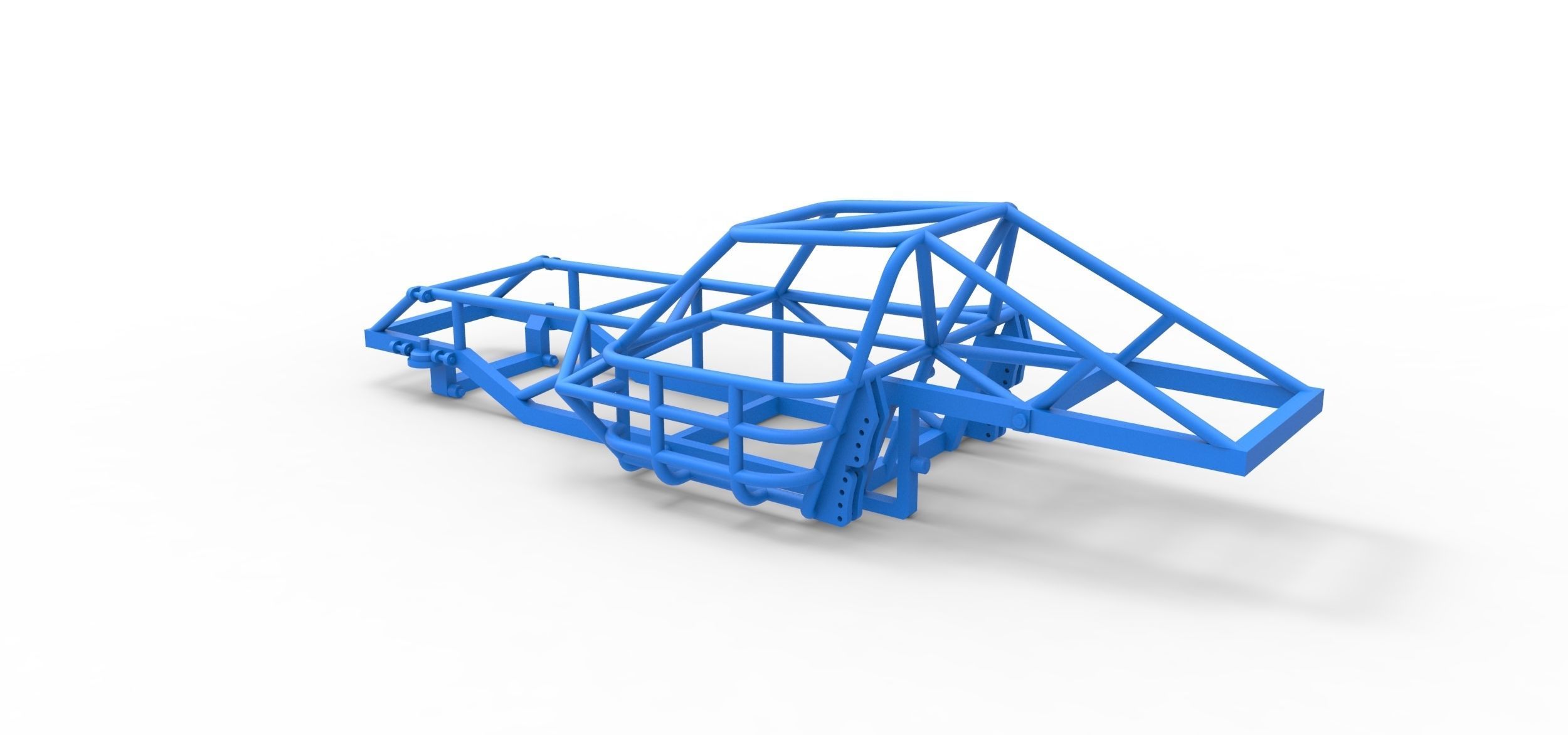 Frame of Dirt Modified stock car Scale 1 to 25 3D print model_11