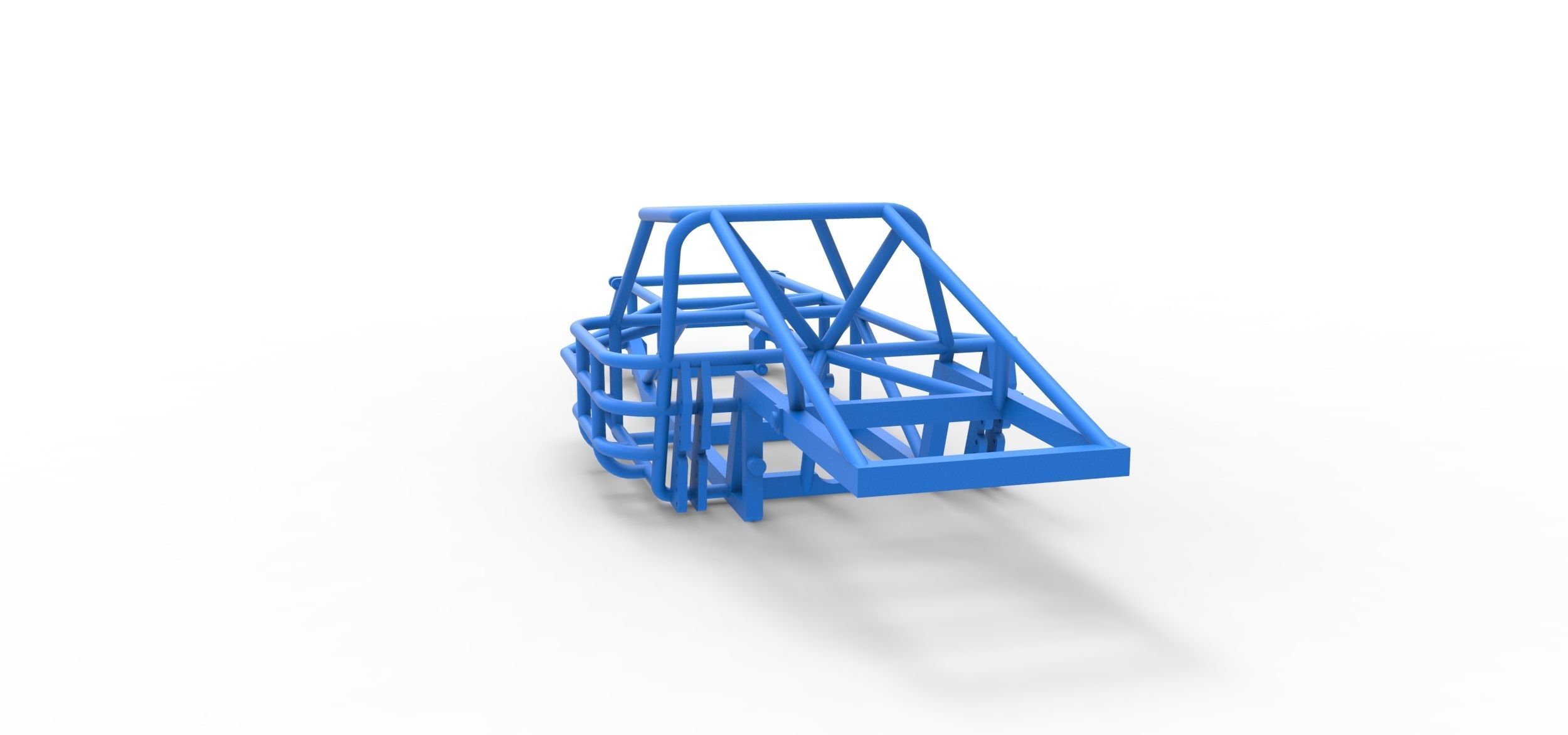 Frame of Dirt Modified stock car Scale 1 to 25 3D print model_12