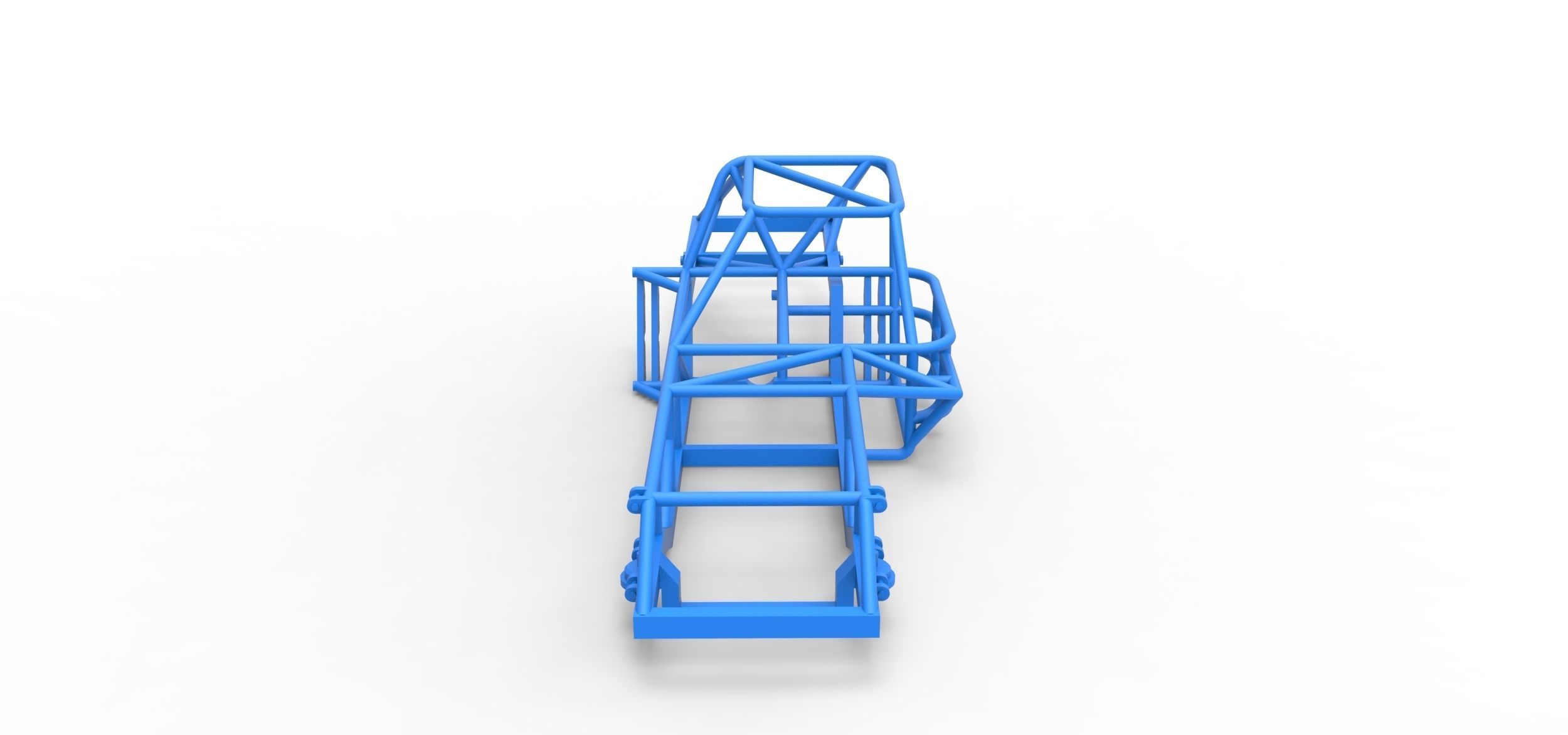 Frame of Dirt Modified stock car Scale 1 to 25 3D print model_7