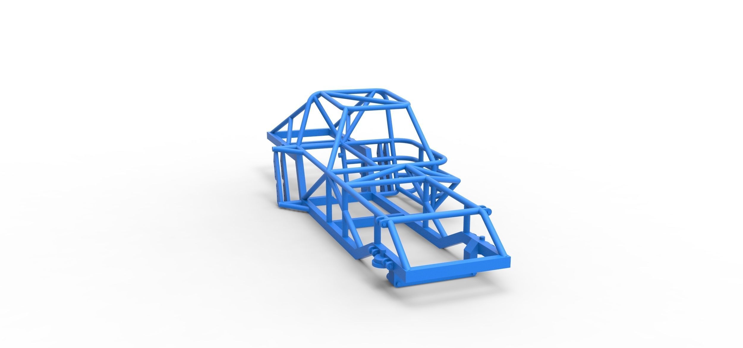 Frame of Dirt Modified stock car Scale 1 to 25 3D print model_18