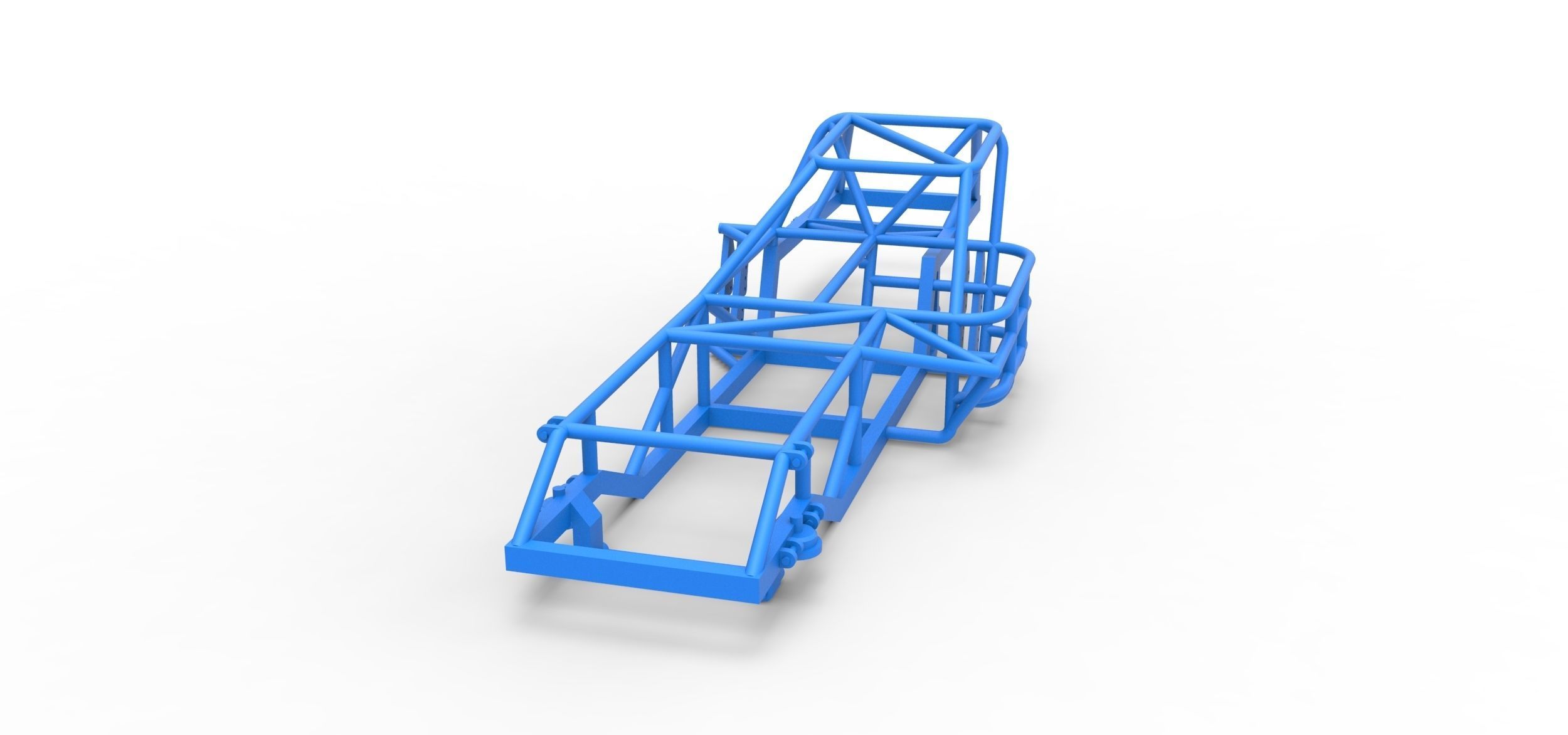 Frame of Dirt Modified stock car Scale 1 to 25 3D print model_4
