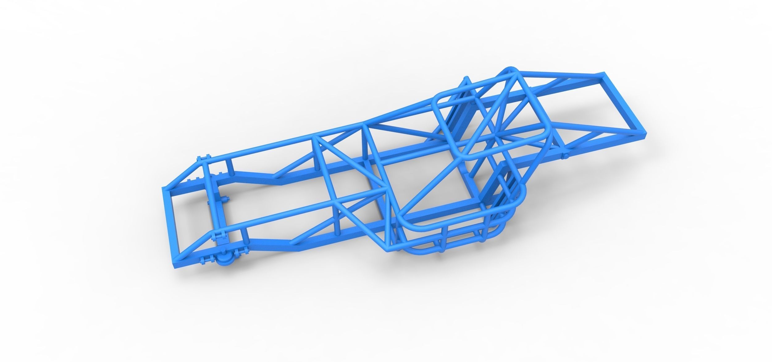 Frame of Dirt Modified stock car Scale 1 to 25 3D print model_3