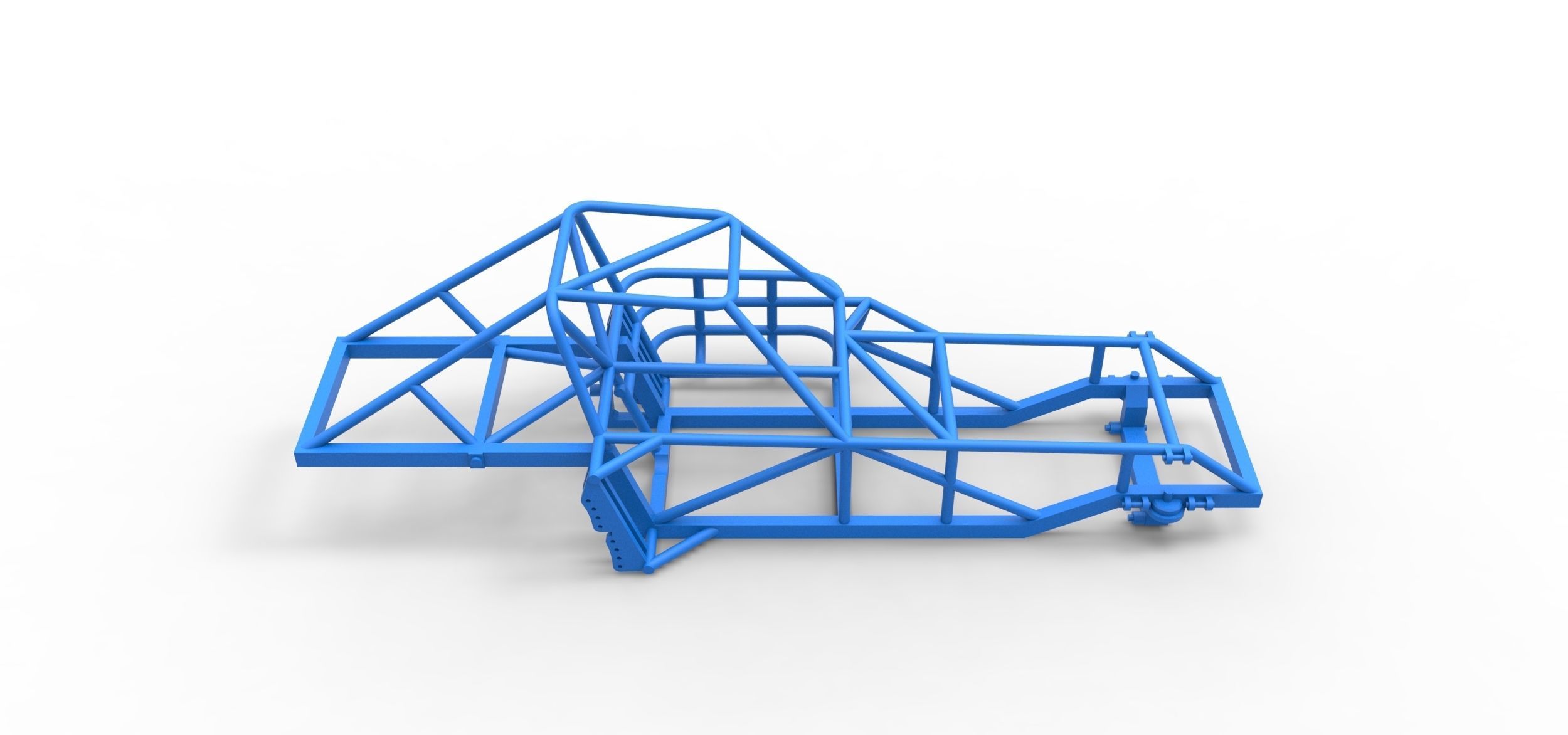 Frame of Dirt Modified stock car Scale 1 to 25 3D print model_16