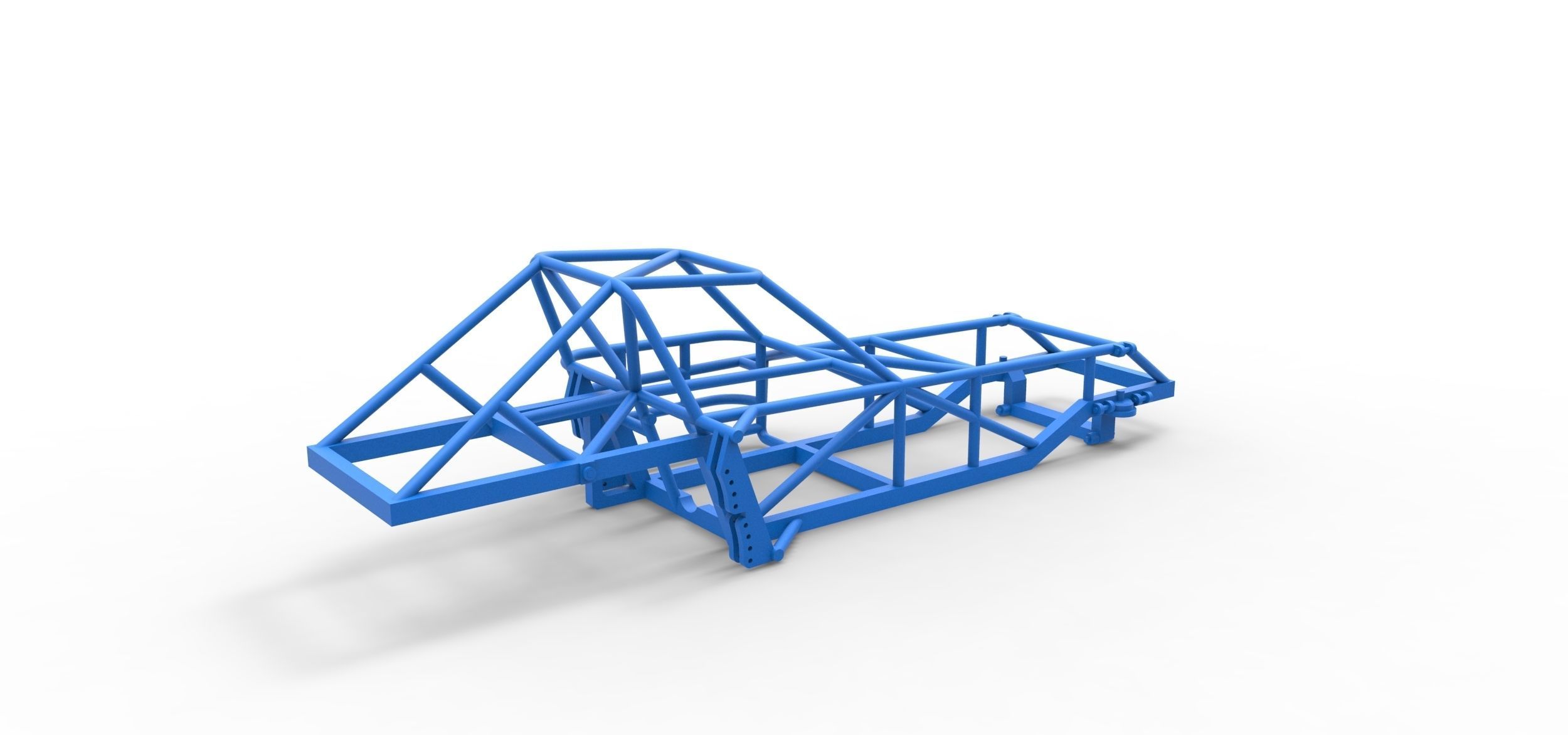 Frame of Dirt Modified stock car Scale 1 to 25 3D print model_14