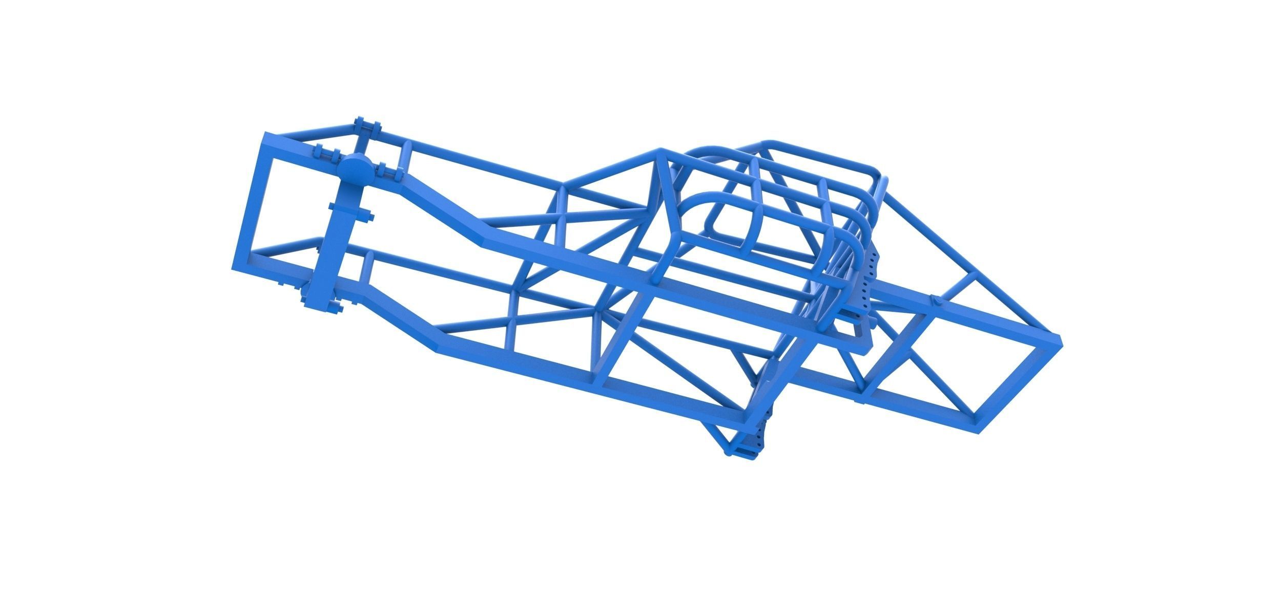 Frame of Dirt Modified stock car Scale 1 to 25 3D print model_2