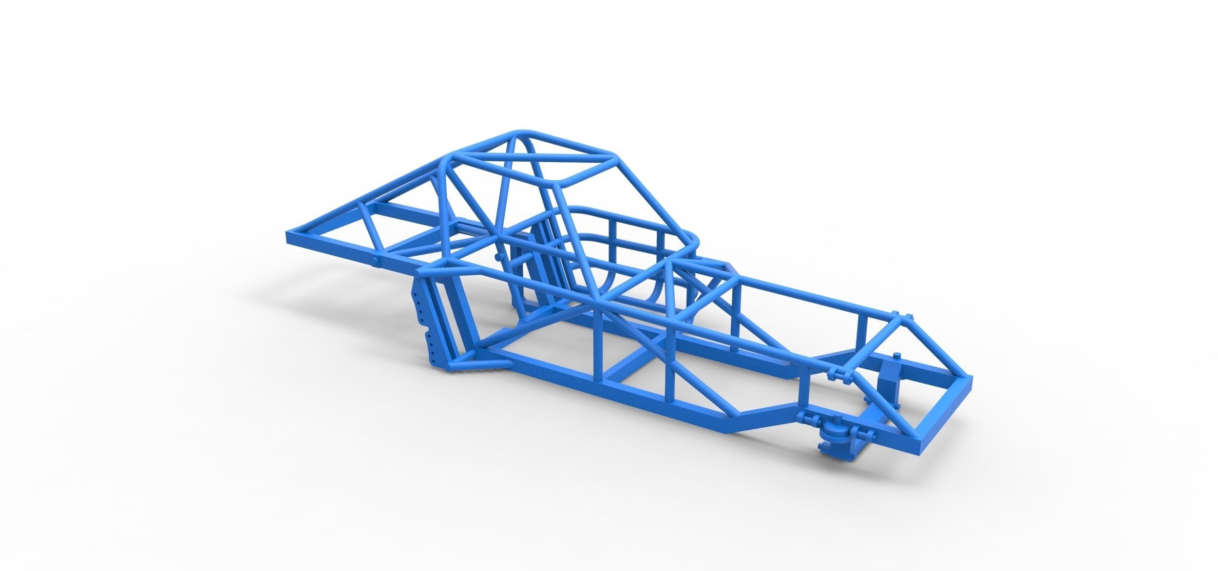 Frame of Dirt Modified stock car Scale 1 to 25 3D print model_17